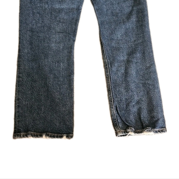 Agolde Womens Dark Wash Riley High Rise Straight Crop Jean In Control 30 - Picture 3 of 11